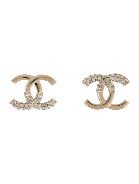 chanel stud earrings macy|Chanel stud earrings for sale.